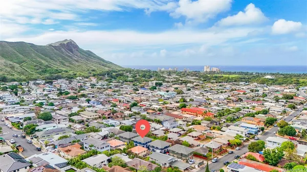 an aerial view of multiple house