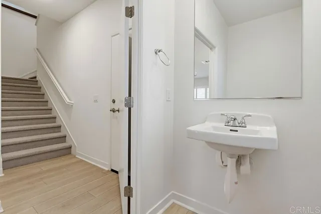 a view of a hallway with entryway