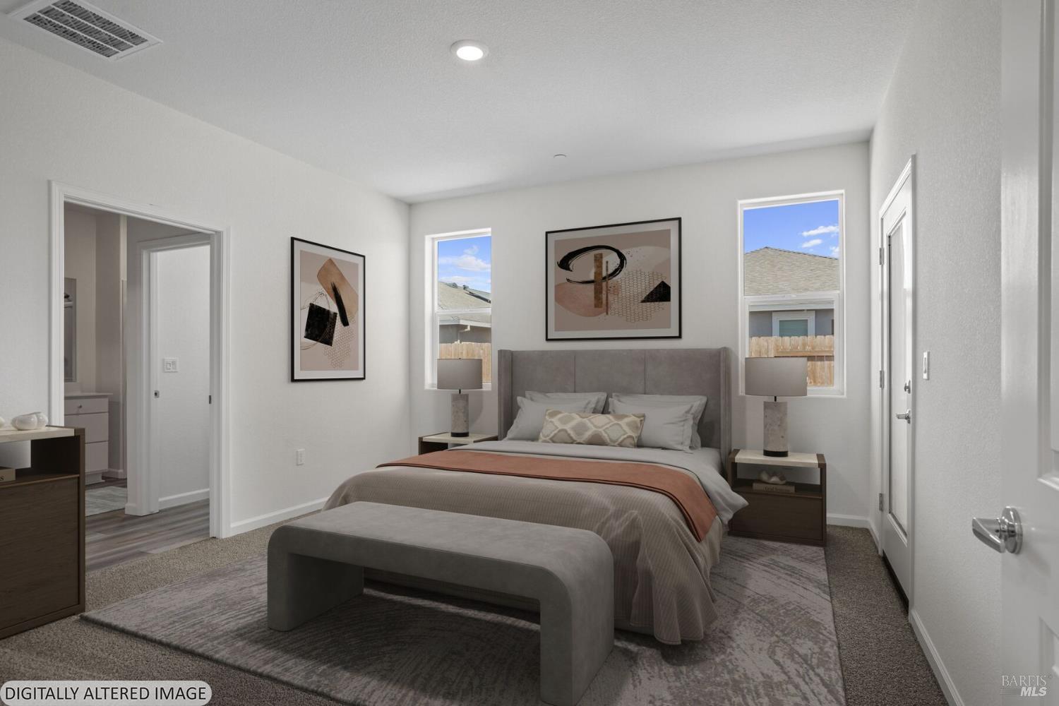 2241 Front Porch Lane Rio Vista, CA 94571 - Photo 14 of 23 a bedroom with a bed and wall painting