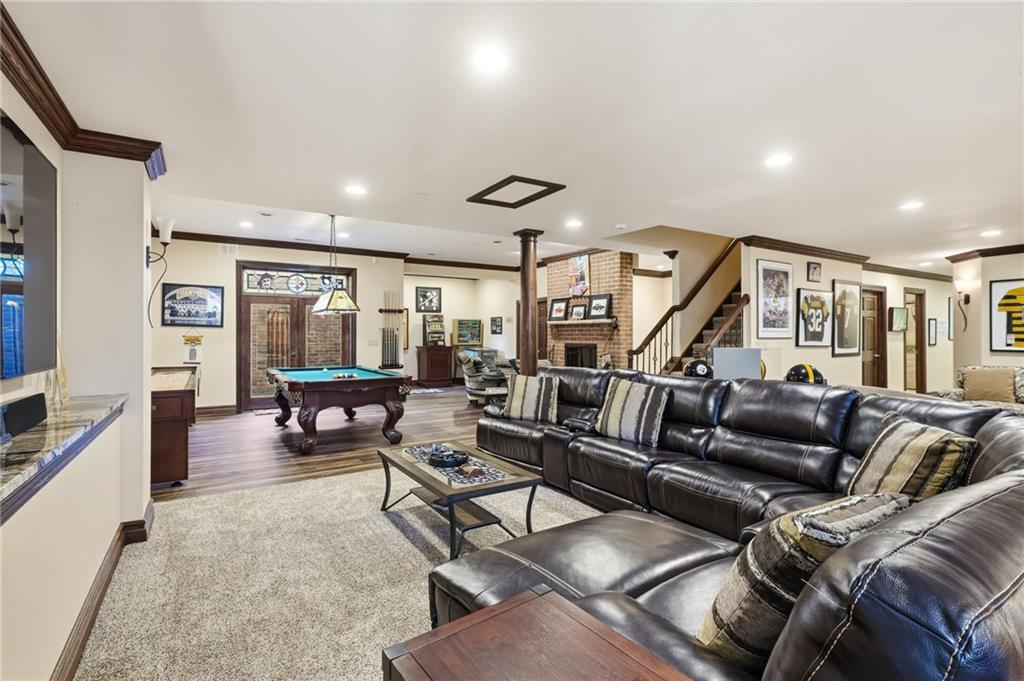 1653 Chapel Ridge Mars, PA 16046 - Photo 31 of 50 a living room with furniture and wooden floor