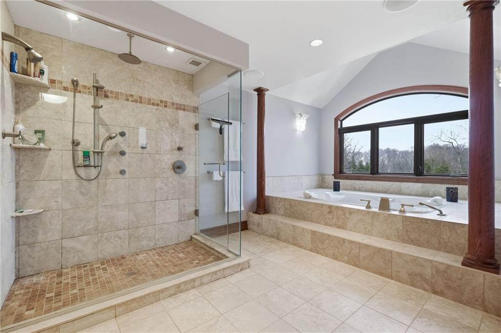 1653 Chapel Ridge Mars, PA 16046 - Photo 38 of 50 a spacious bathroom with a large tub a shower and view