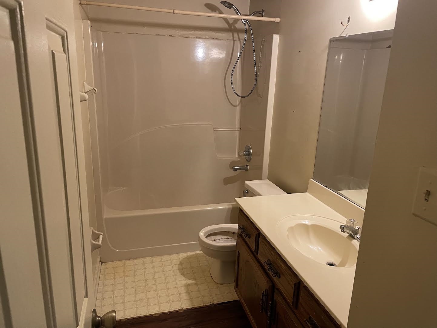 4713 Greenside Road Millington, TN 38053 - Photo 8 of 9 Full bathroom featuring shower / tub combination, tile flooring, large vanity, and toilet