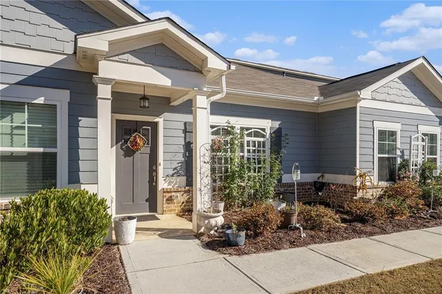 a front view of a house