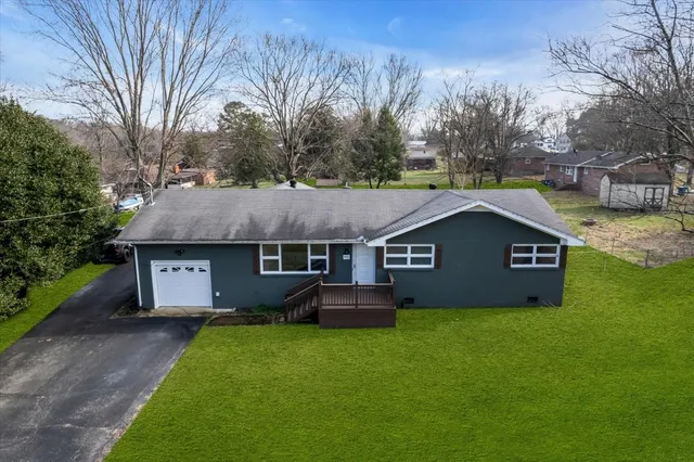 a house view with a garden space
