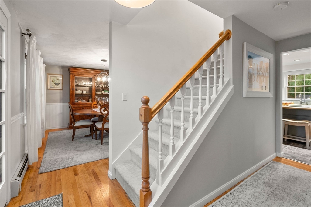 5 Cherry Brook Circle Sturbridge, MA 01566 - Photo 22 of 31 a view of a livingroom with wooden floor and stairs