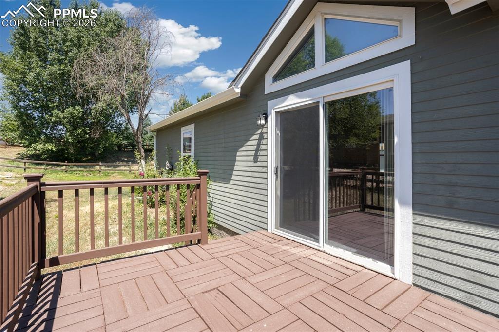 7765 Valley Quail Point Colorado Springs, CO 80922 - Photo 31 of 37 a balcony with view of the porch
