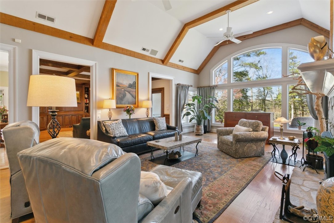 6401 Conservancy Road Williamsburg, VA 23185 - Photo 8 of 50 Beamed Cathedral Ceiling in Great Room
