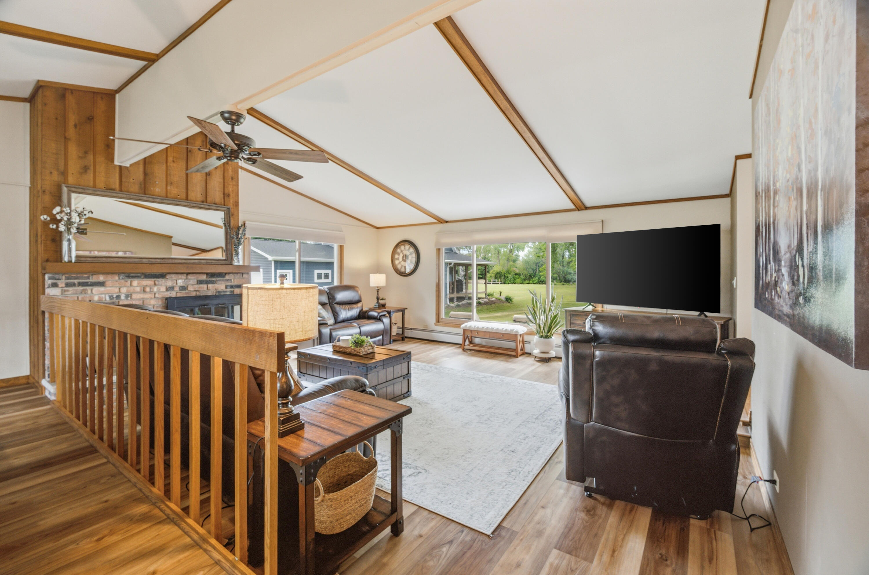 6121 Black Wolf Point Road Black Wolf, WI 54902 - Photo 7 of 85 Great Room with Vaulted Ceiling
