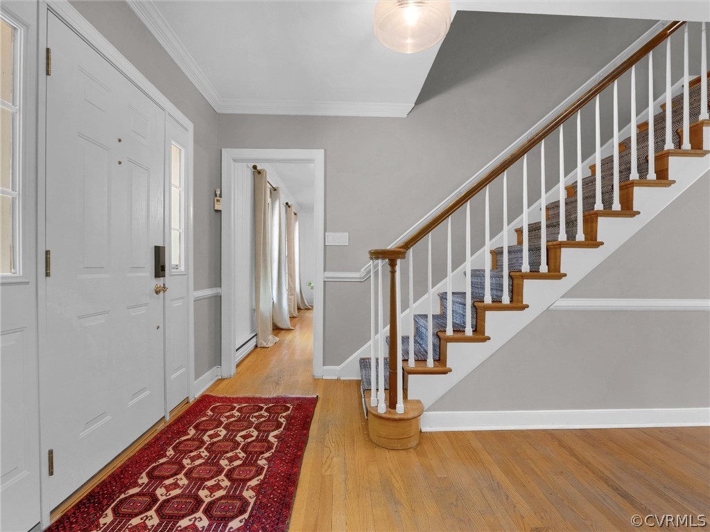 3933 Cresthill Road Chester, VA 23831 - Photo 12 of 49 a view of an entryway with wooden floor