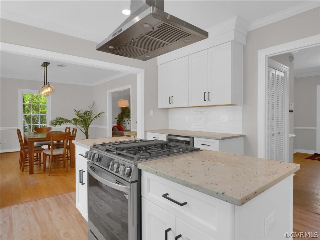 3933 Cresthill Road Chester, VA 23831 - Photo 25 of 49 a kitchen with stainless steel appliances granite countertop a stove sink and cabinets