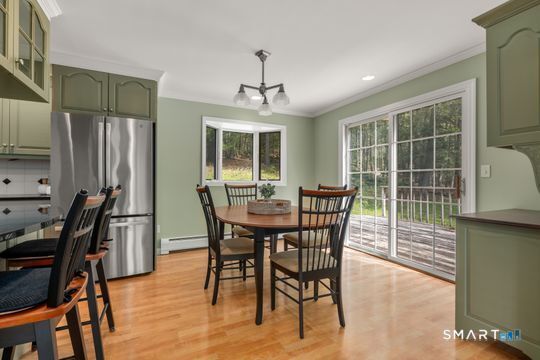 26 Old Coach Road Barkhamsted, CT 06063 - Photo 8 of 35 a view of a dining room with furniture window and wooden floor