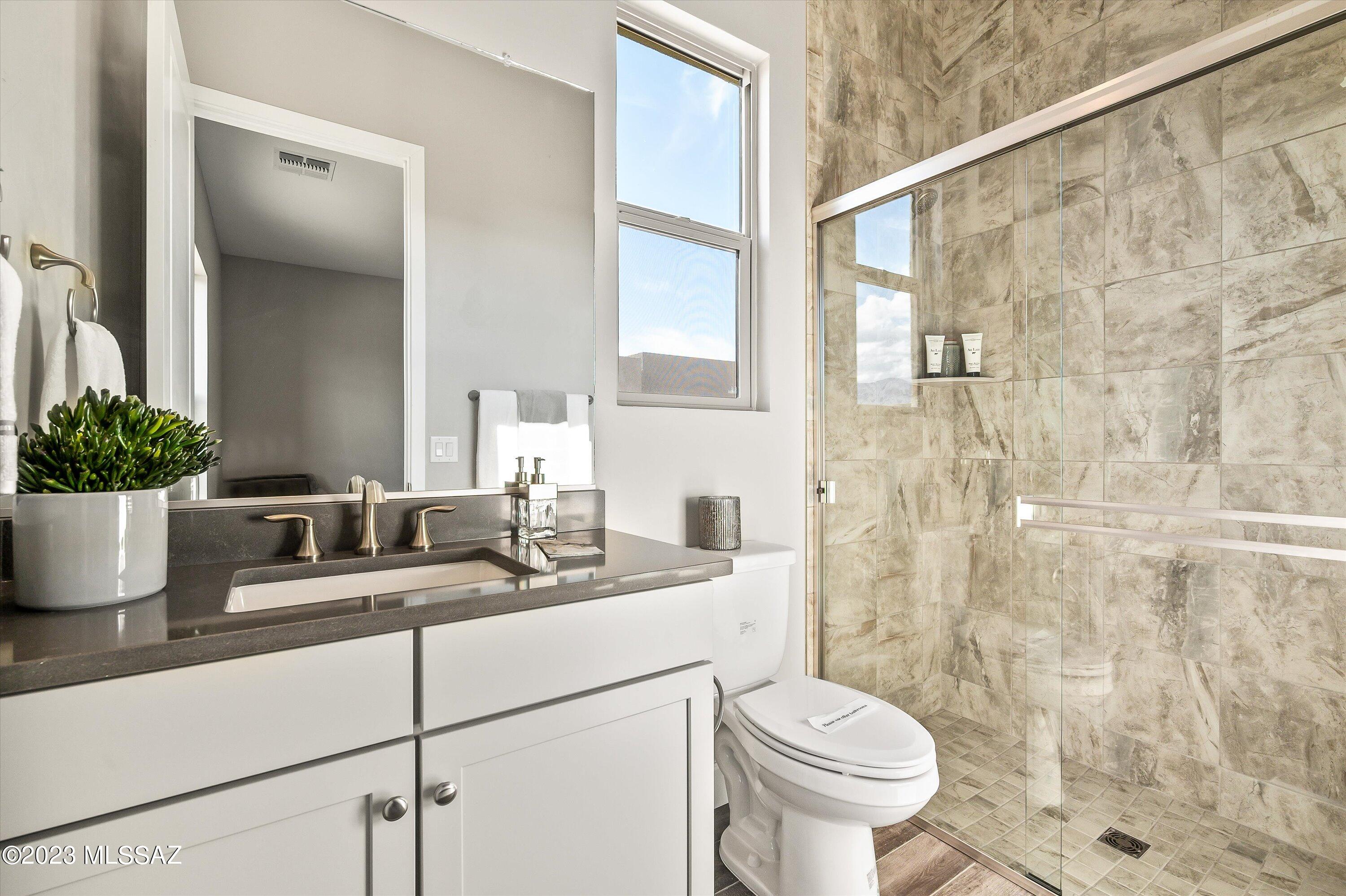 13169 North Vistoso Rnch Place Oro Valley, AZ 85755 - Photo 24 of 29 a bathroom with a sink a toilet and shower
