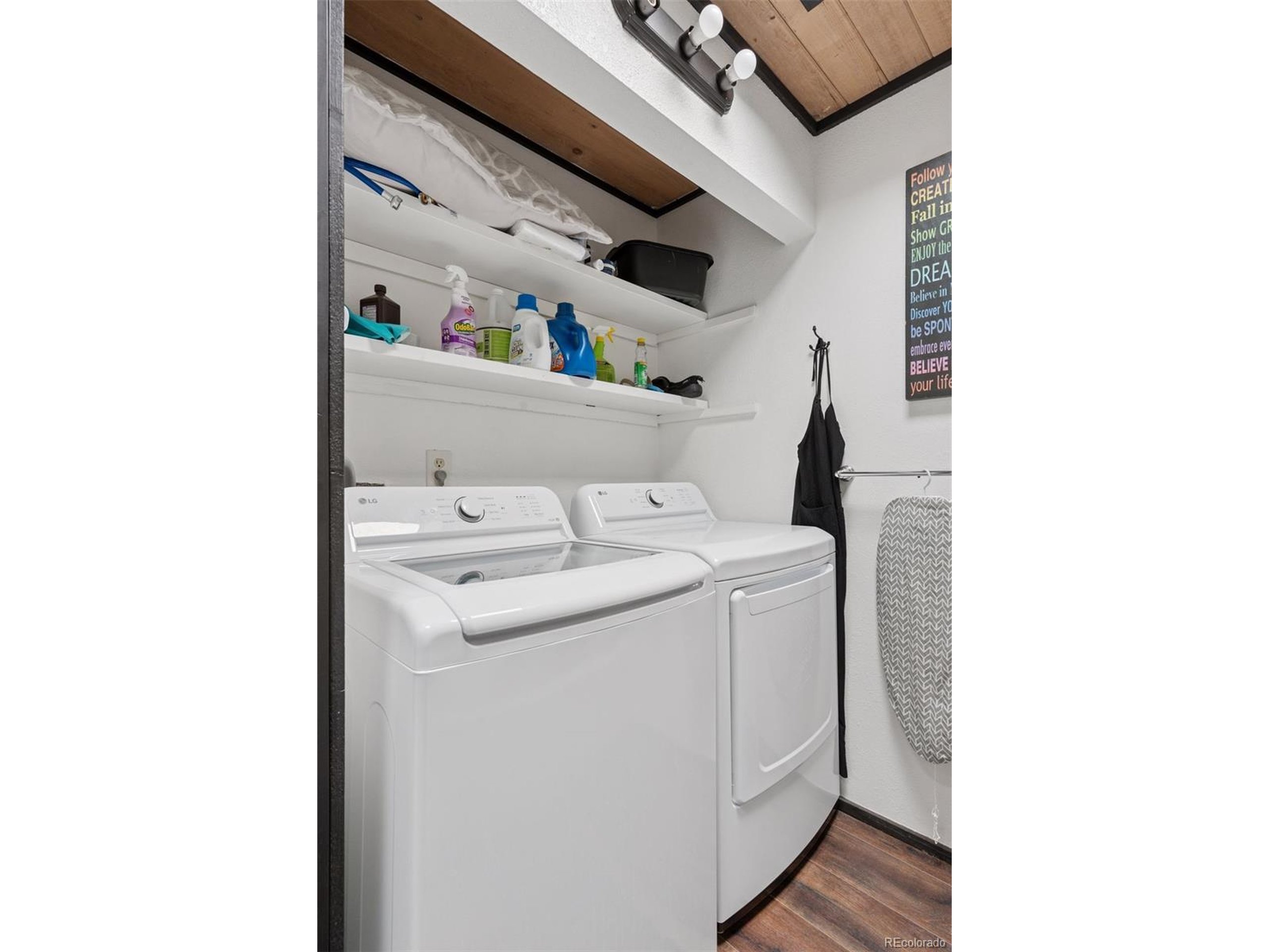 16880 Old Pueblo Road Fountain, CO 80817 - Photo 21 of 49 a utility room with dryer and washer