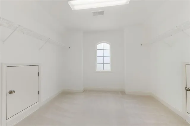 an empty room with a window