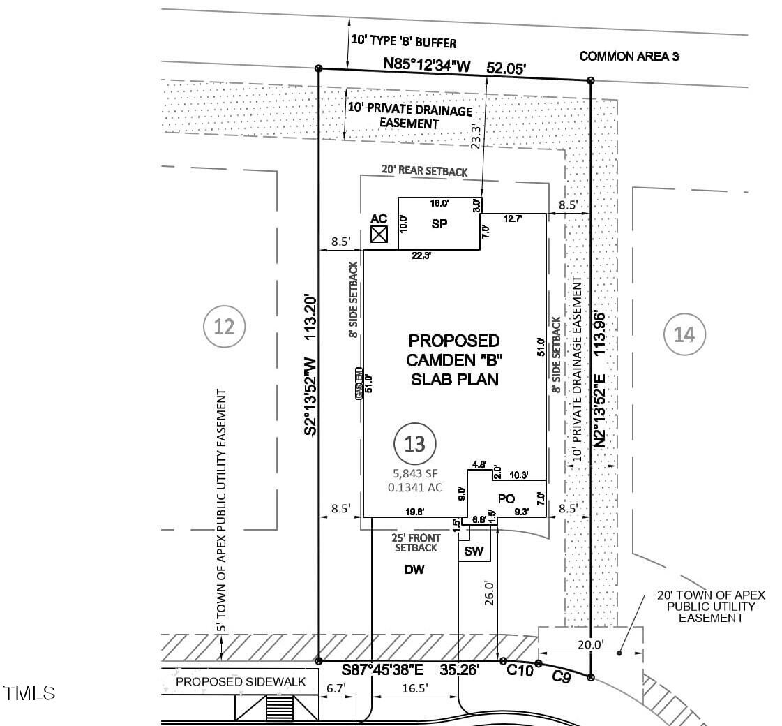 3287 Roundly Road New Hill, NC 27562 - Photo 5 of 29 HLH 13 Plot Plan_1