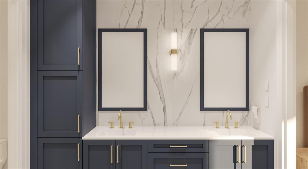 1530 Meeting Street, Unit 1308 Southlake, TX 76092 - Photo 12 of 40 a bathroom with a double vanity sink and a mirror