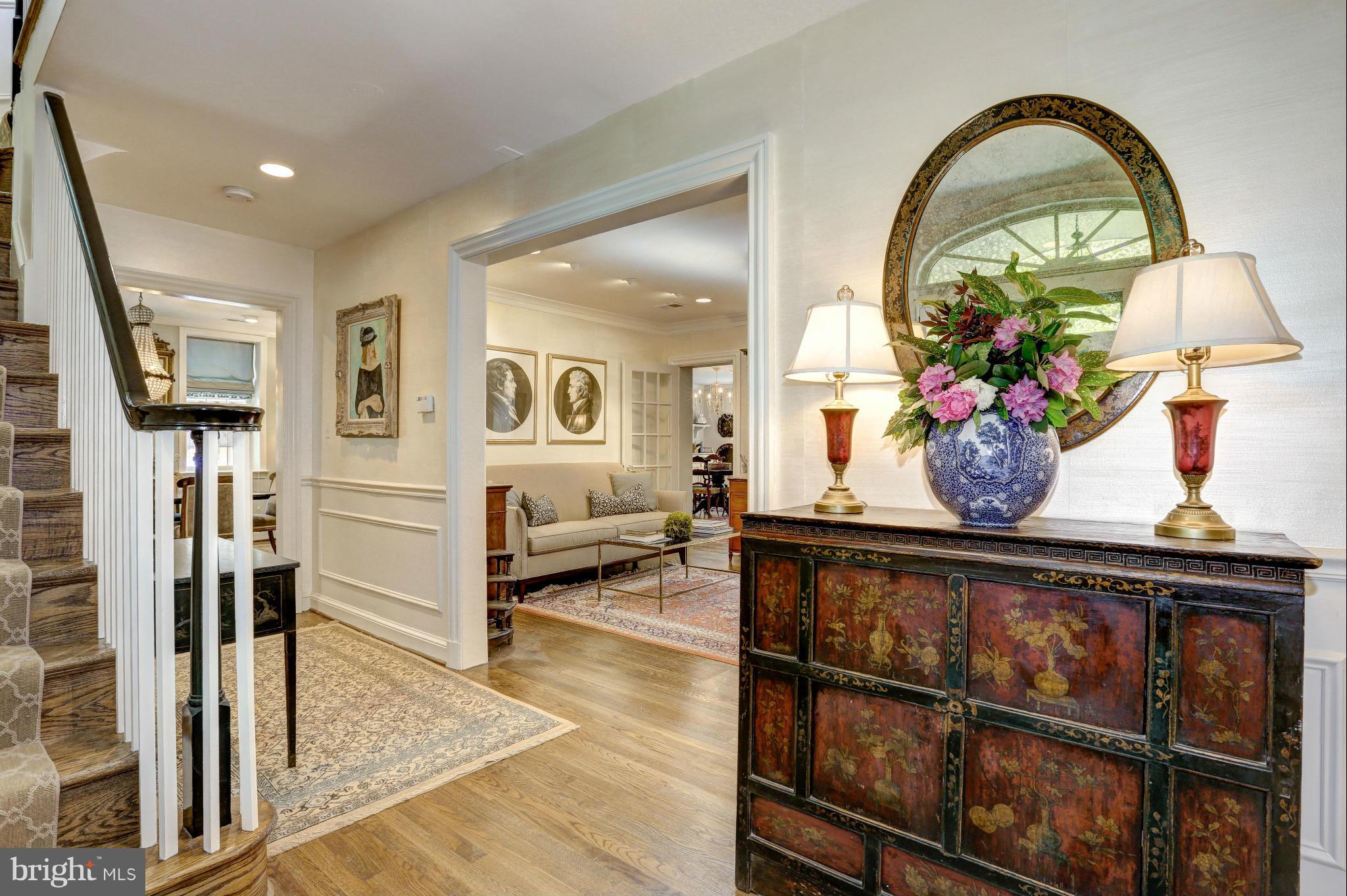 5302 Wriley Road Bethesda, MD 20816 - Photo 4 of 30 Formal foyer with gracious trim and moulding.