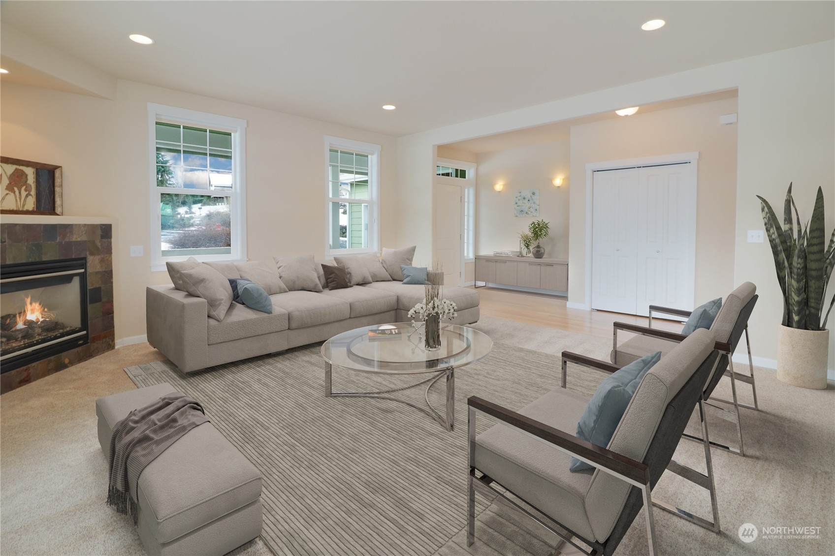 183 Garrett Loop Chehalis, WA 98532 - Photo 3 of 35 a living room with furniture and a fireplace