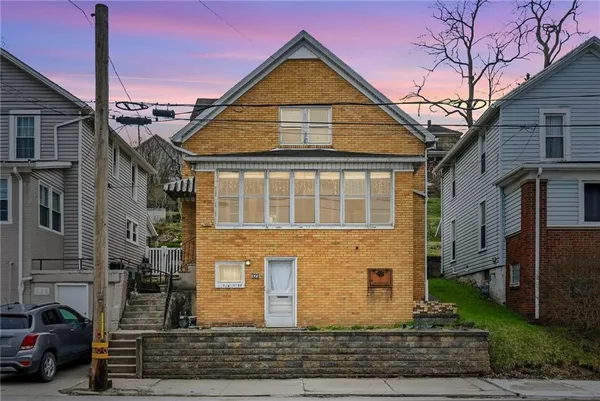 a front view of a house