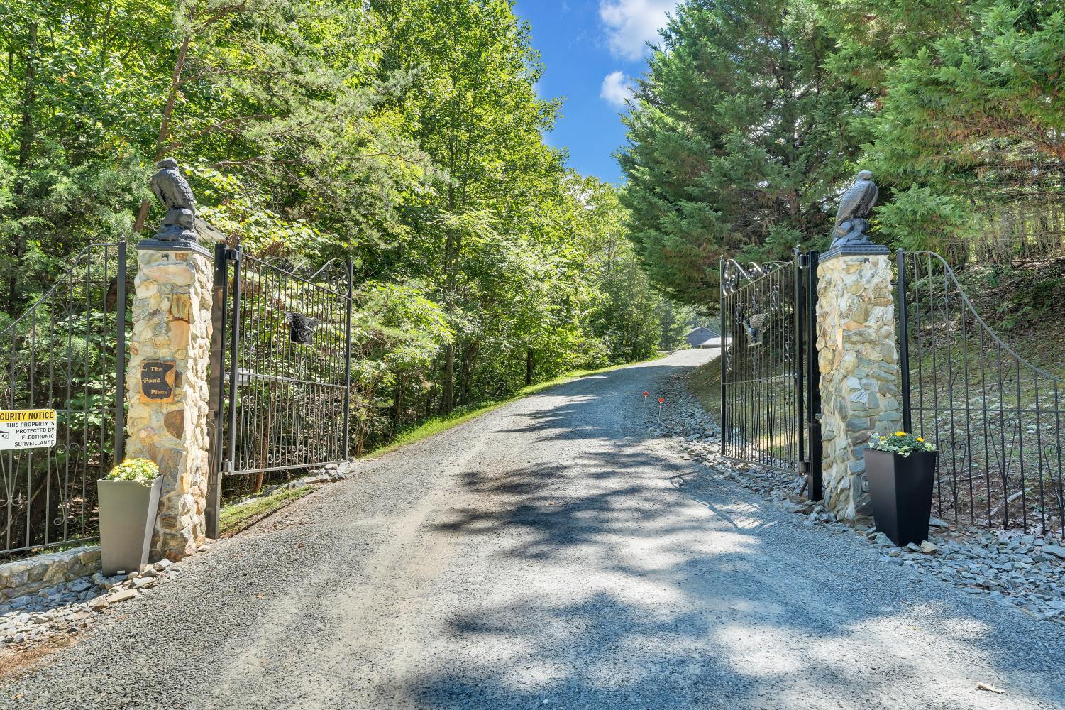 4344 Smith Mountain Road Penhook, VA 24137 - Photo 64 of 100 Gated entry with remote control gate