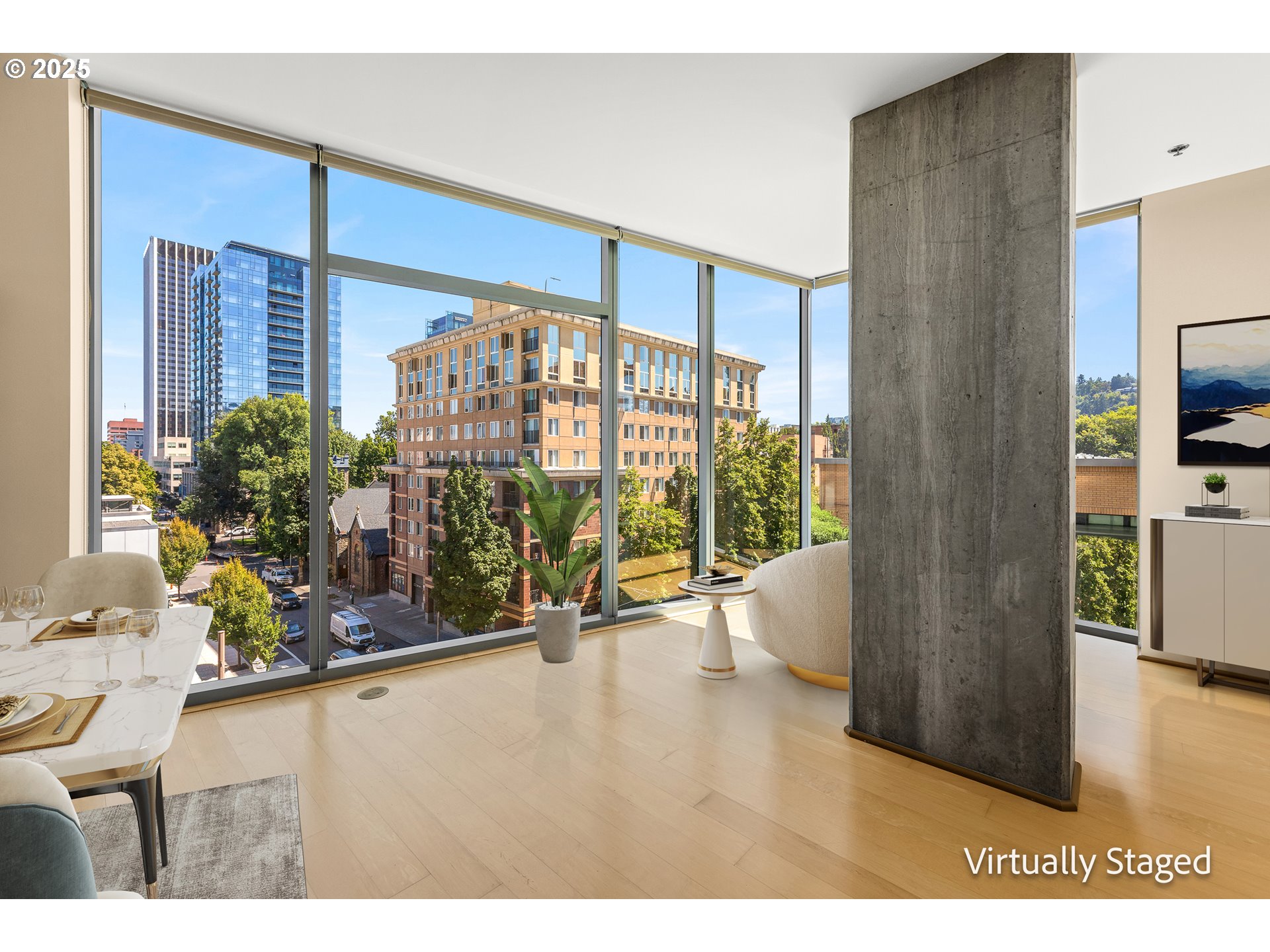 1221 Southwest 10th Avenue, Unit 505 Portland, OR 97205 - Photo 11 of 41 a living room with furniture and a flat screen tv