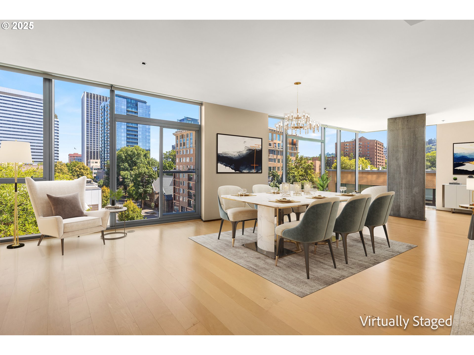 1221 Southwest 10th Avenue, Unit 505 Portland, OR 97205 - Photo 6 of 41 a dining room with furniture and wooden floor