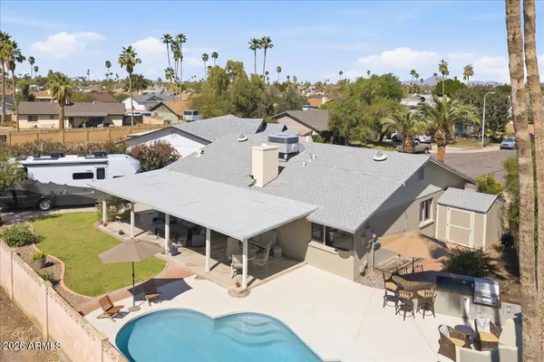 a house view with a outdoor space