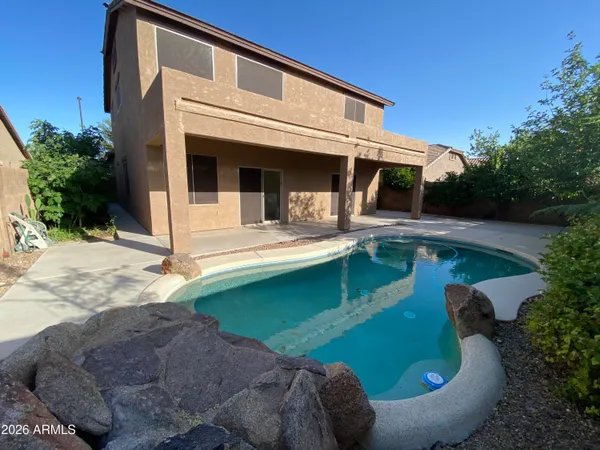 a view of a house with pool