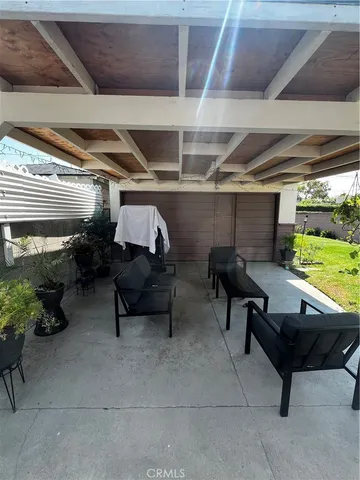 a outdoor space with furniture