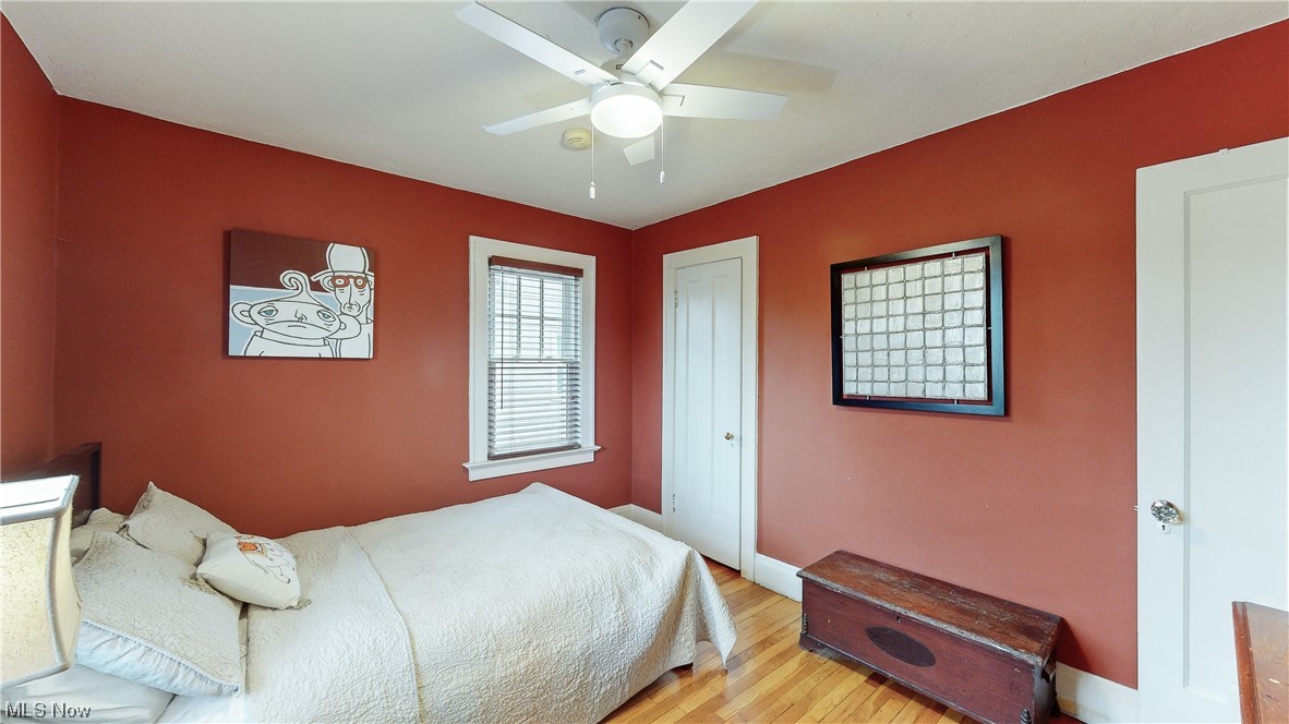3316 Avalon Road Cleveland, OH 44120 - Photo 20 of 42 Bedroom featuring light hardwood / wood-style flooring and ceiling fan