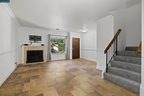 a view of livingroom with a fireplace