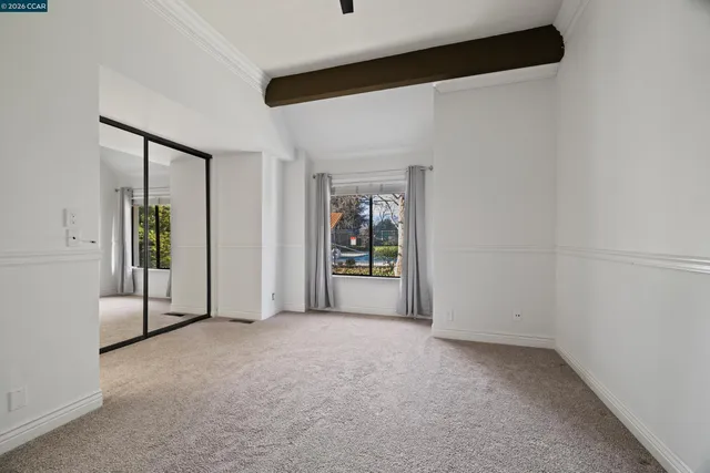 an empty room with window