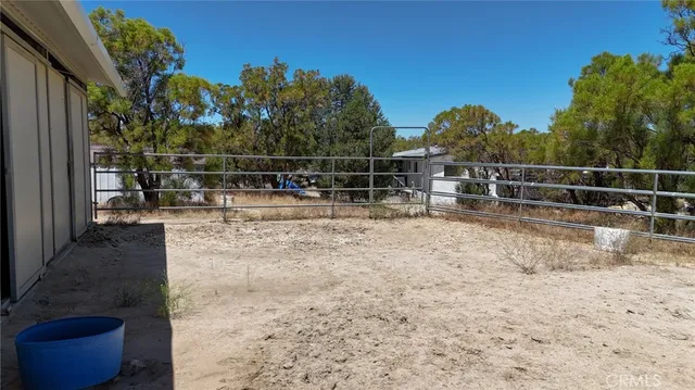 a view of a patio of a house