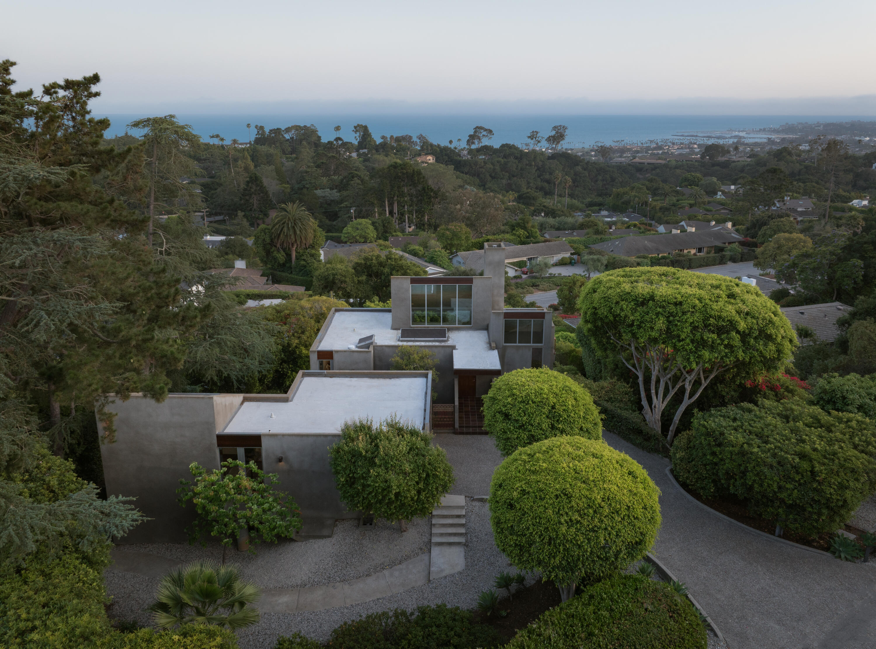 1944 Eucalyptus Hill Road Santa Barbara, CA 93108 - Photo 35 of 38 an aerial view of a house with mountain view