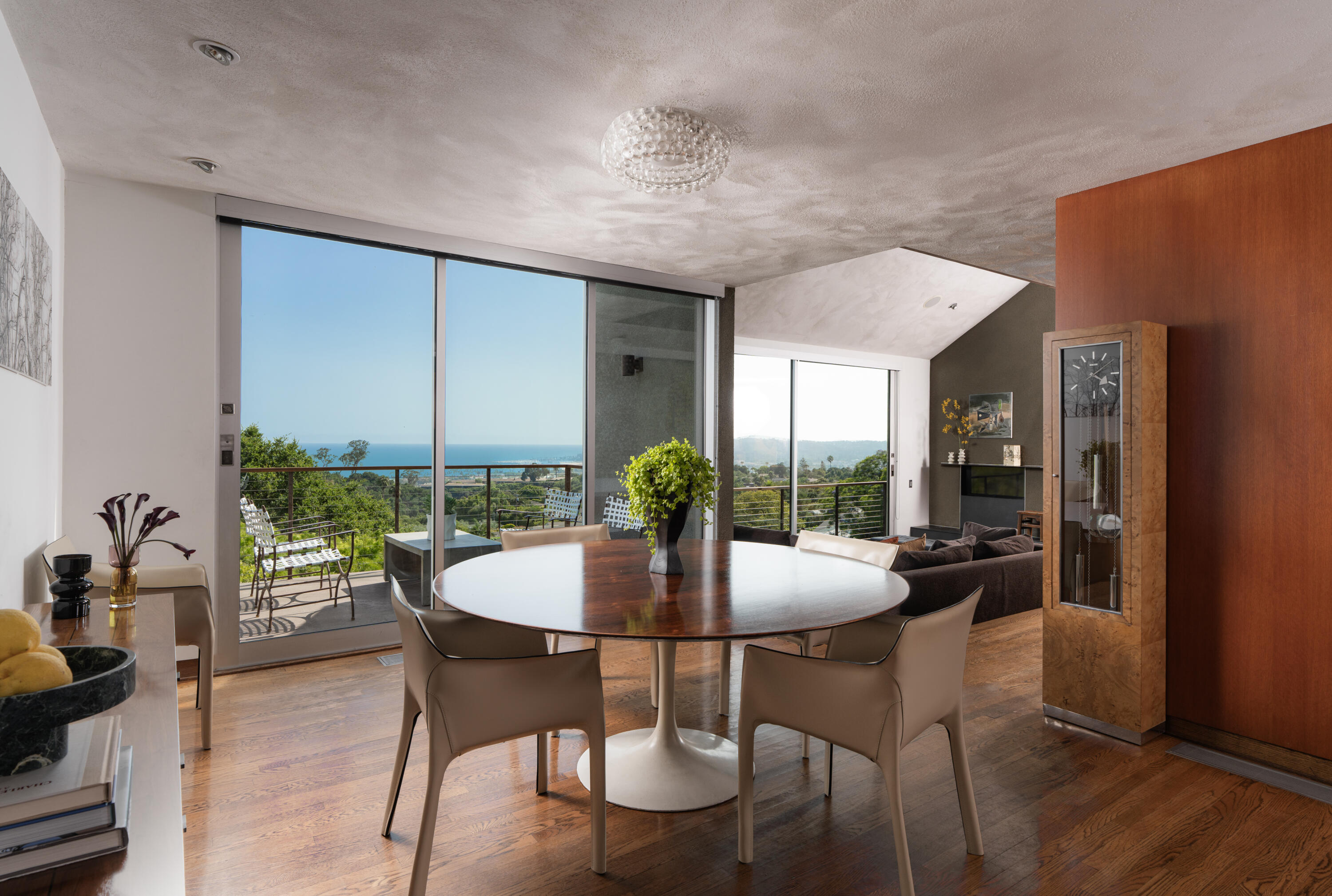 1944 Eucalyptus Hill Road Santa Barbara, CA 93108 - Photo 5 of 38 a dining room with furniture window and wooden floor