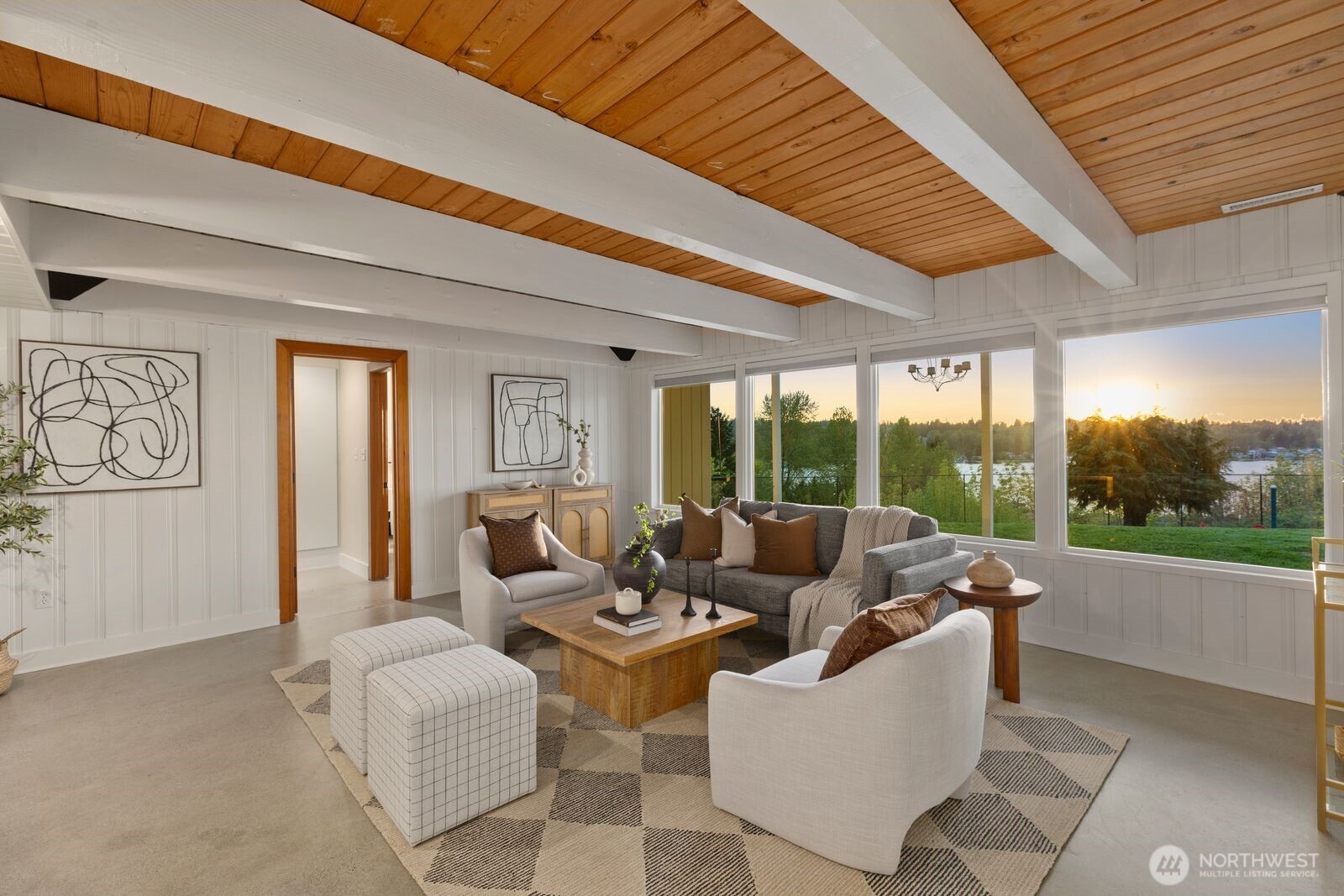 702 Rhodora Heights Road Lake Stevens, WA 98258 - Photo 26 of 40 a living room with furniture and a large window