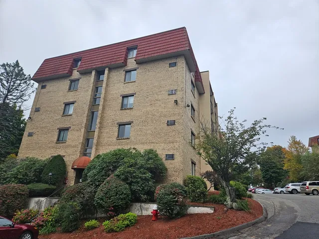 a front view of a building