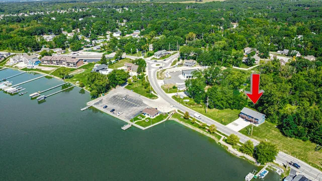 a view of lake with outdoor space