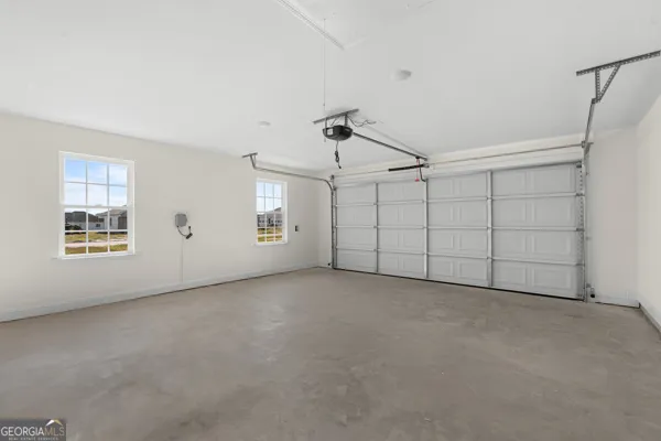 a view of a garage