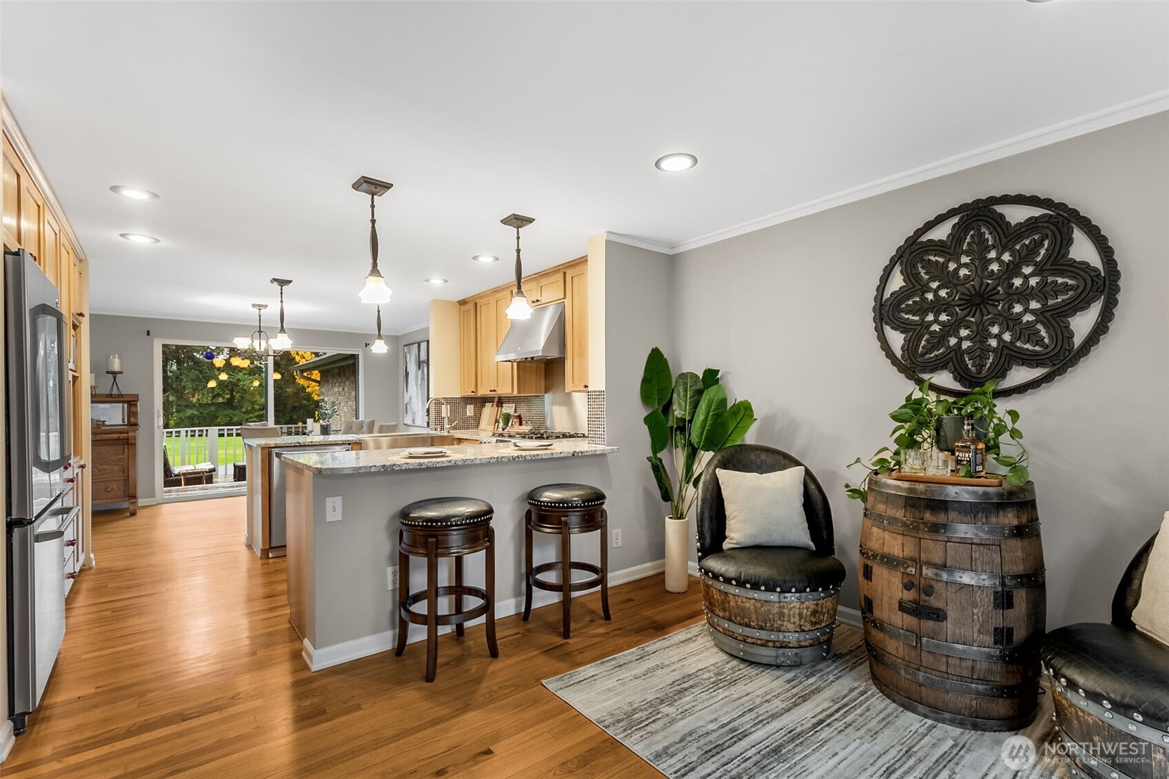 6524 Northeast 171st Place Kenmore, WA 98028 - Photo 17 of 35 a living room with furniture and a large window