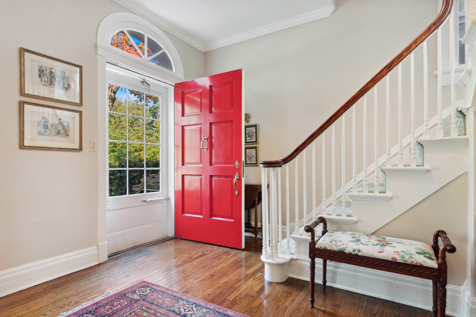 451 North Green Bay Road Lake Forest, IL 60045 - Photo 2 of 24 a view of entryway with wooden floor and stairs
