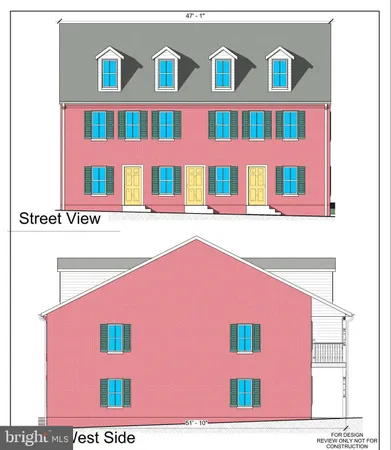 a front view of a building