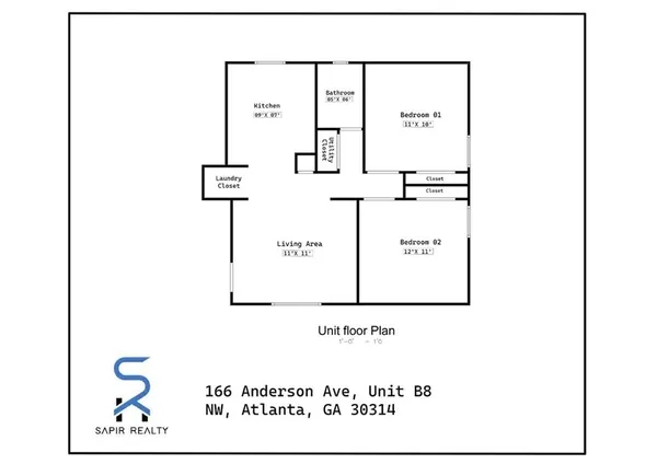 $1,300 | 166 Anderson Avenue Northwest, Unit B08, Atlanta, GA 30314