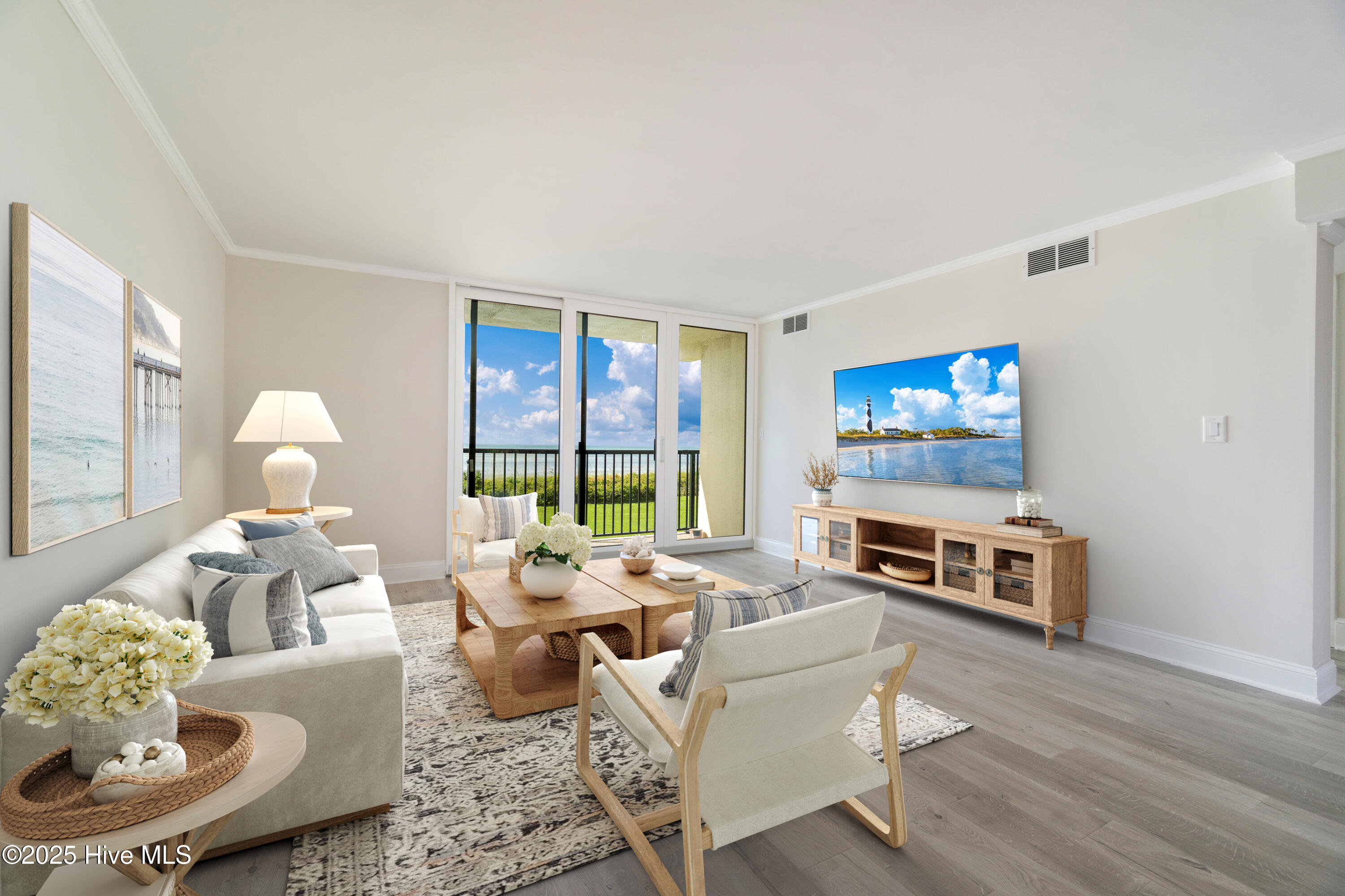 2305 West Fort Macon Road, Unit 207 Atlantic Beach, NC 28512 - Photo 5 of 43 Great room View (virtually staged)