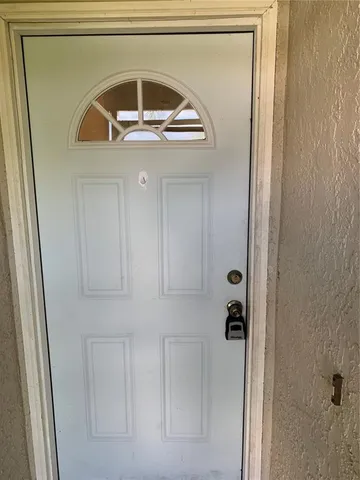 a view of front door