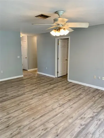 a view of a livingroom with a chandelier