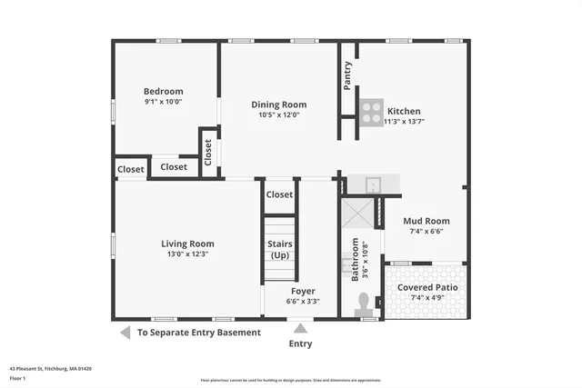 $1,799 | 43 Pleasant Street, Unit 1, Fitchburg, MA 01420