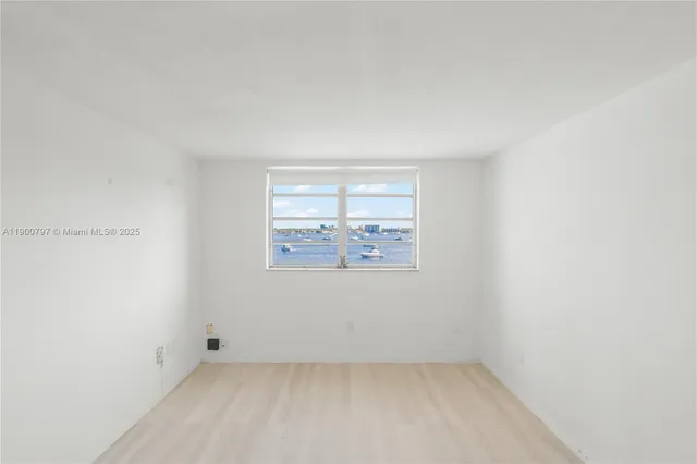 an empty room with a window