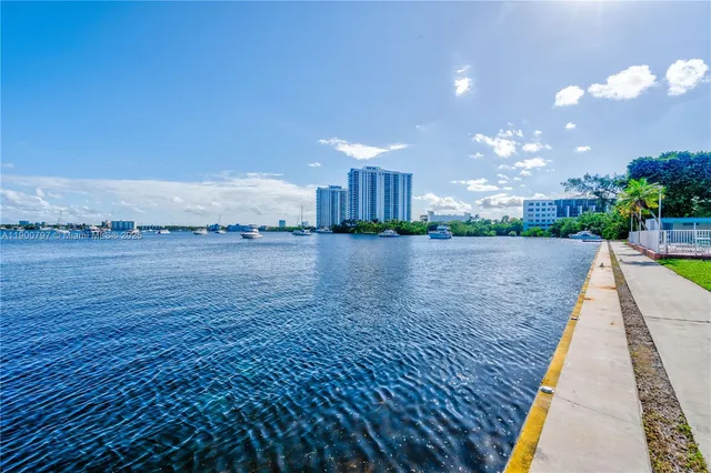 a view of a city from a hallway