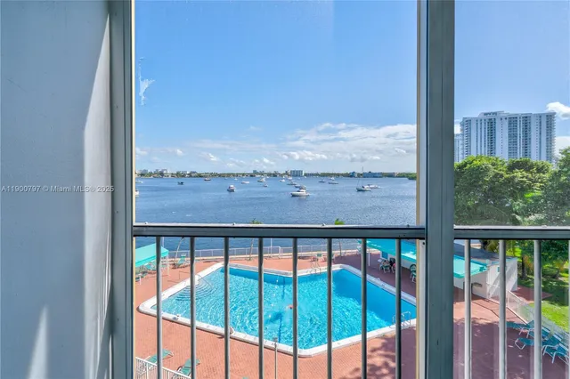 a view of a city from a balcony